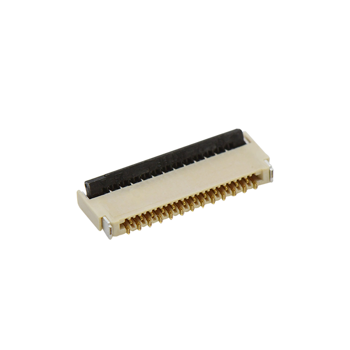 F0301 FPC FFC连接器Pitch 0.30mm H0.9mm双排卧贴后掀盖双面接 FPC 25Pin本色 镀全金G/F